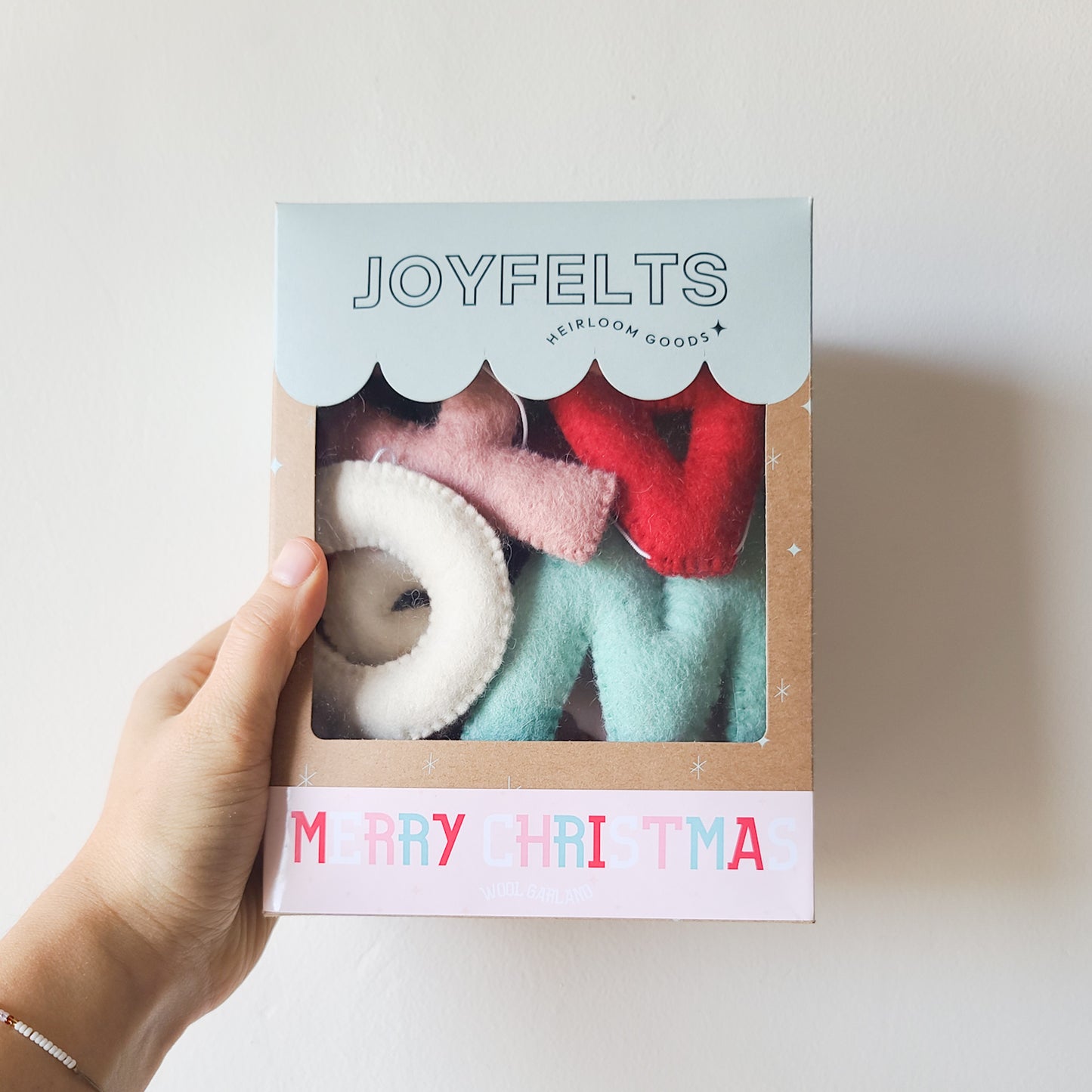 Merry Christmas Letter Garland- Peppermint Pinwheel Palette