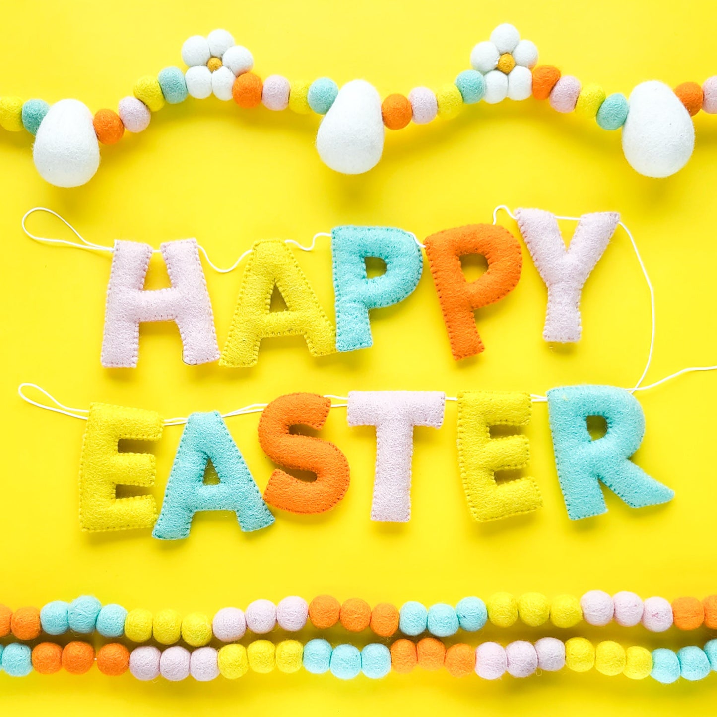 Happy Easter Ball Garland - Sunburst