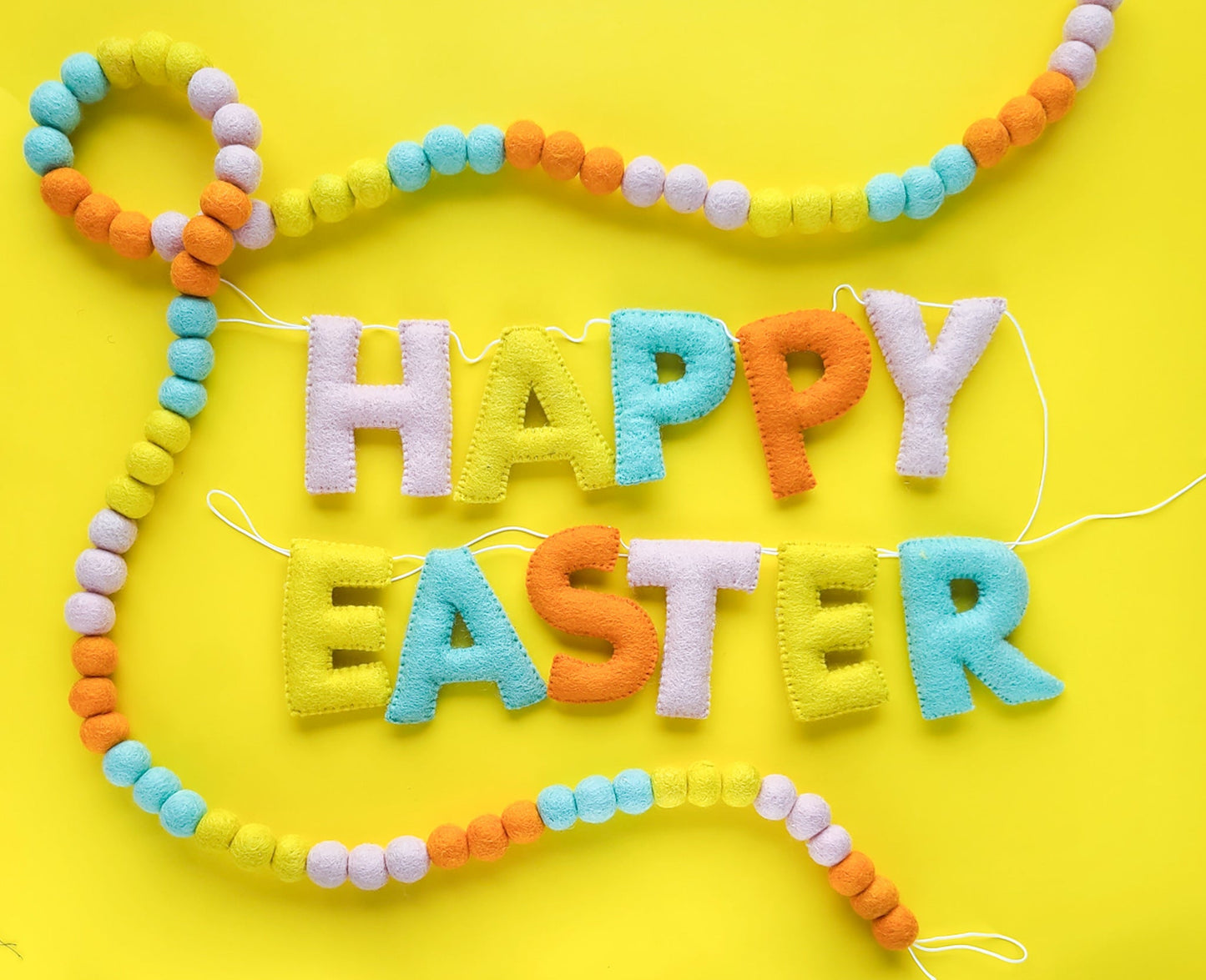 Happy Easter Daisy & Egg Garland - Sunburst