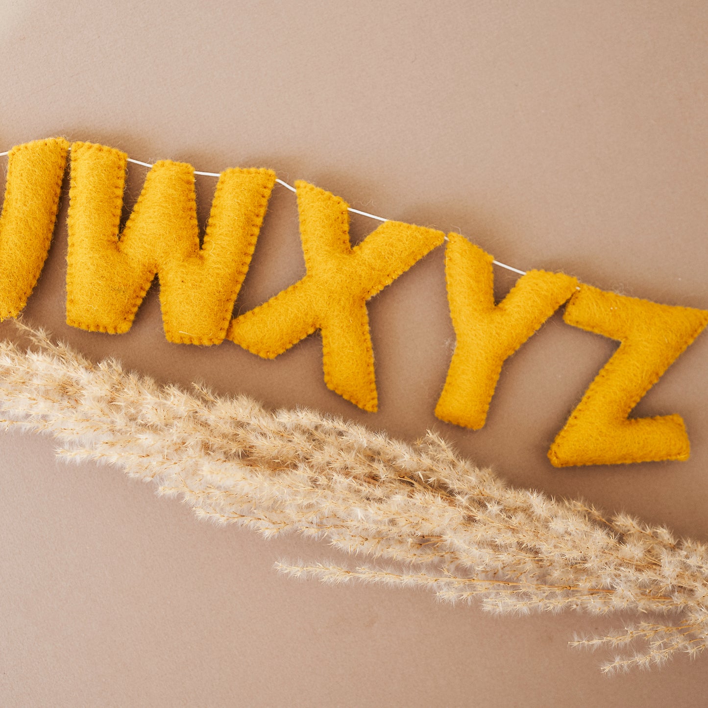 Felt Alphabet Garland gold