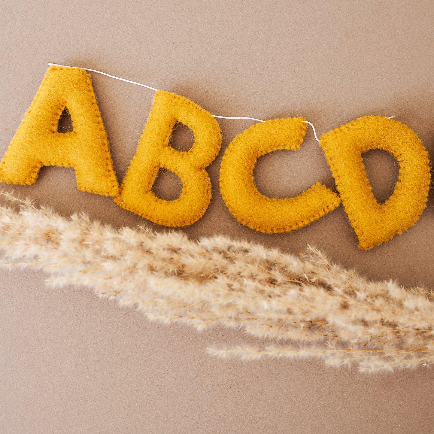 Felt Alphabet Garland gold