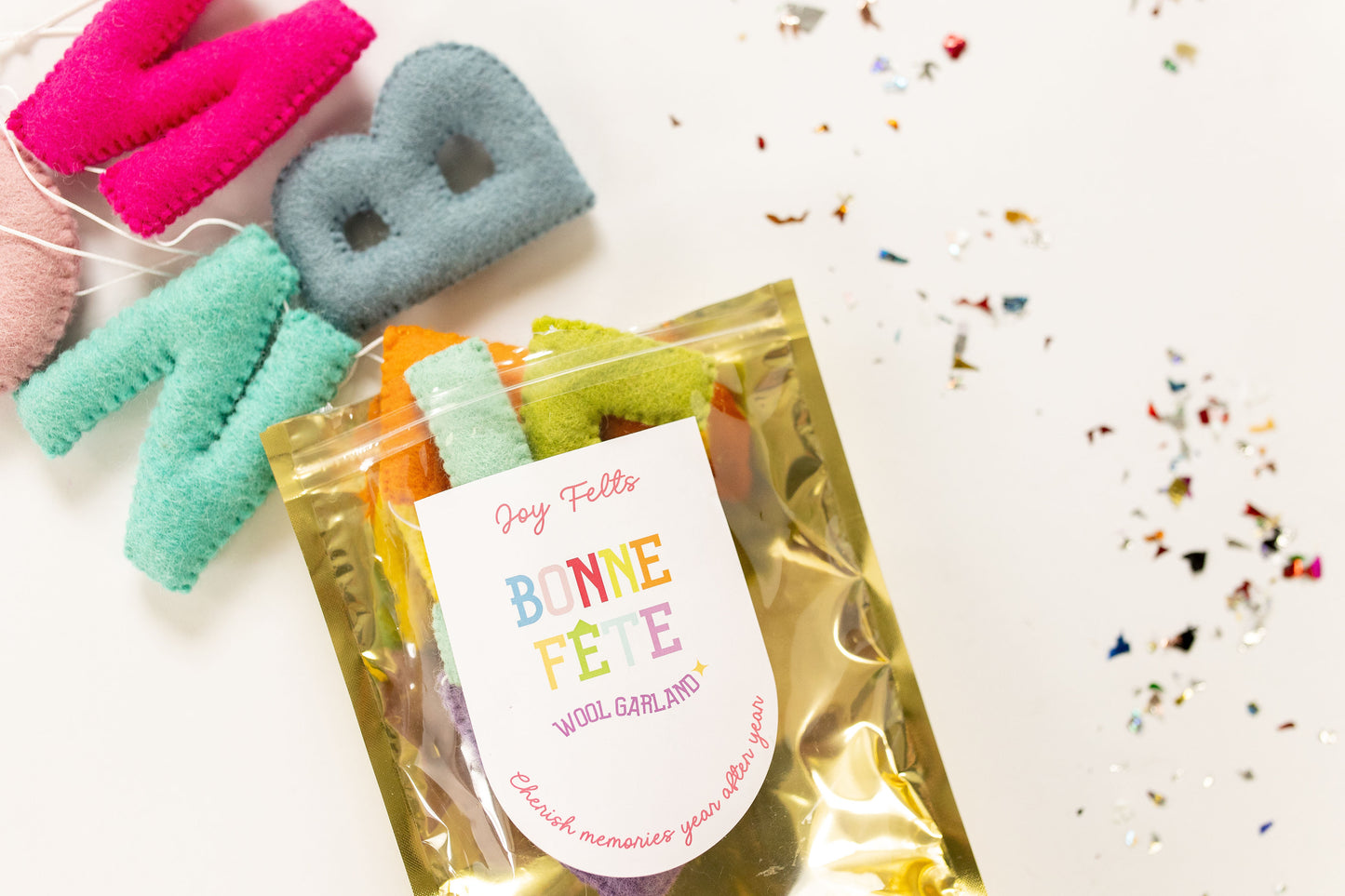 New! Bonne Fete Letter Garland