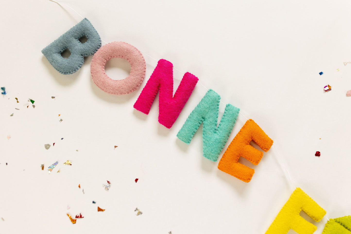 New! Bonne Fete Letter Garland