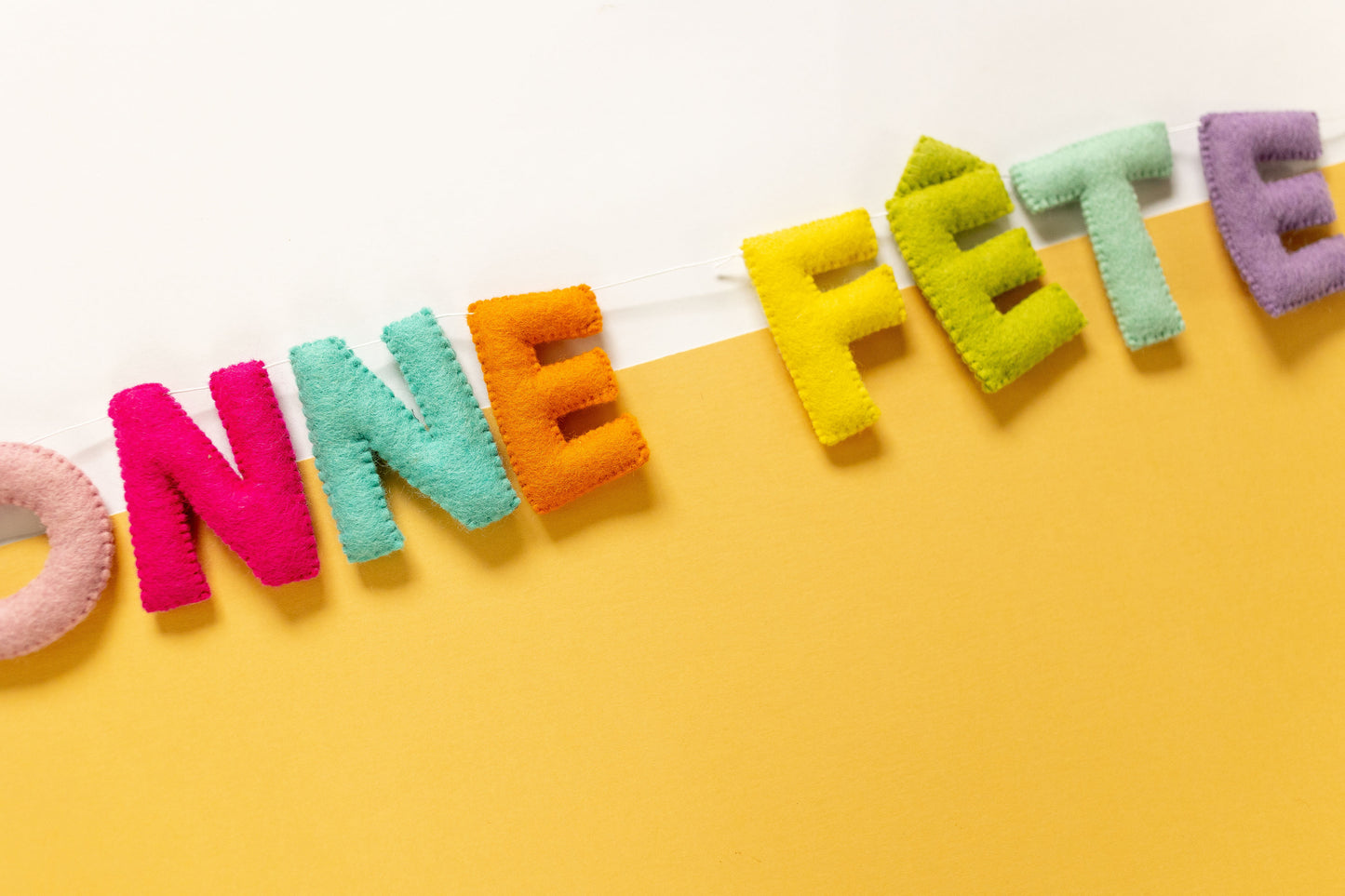 New! Bonne Fete Letter Garland