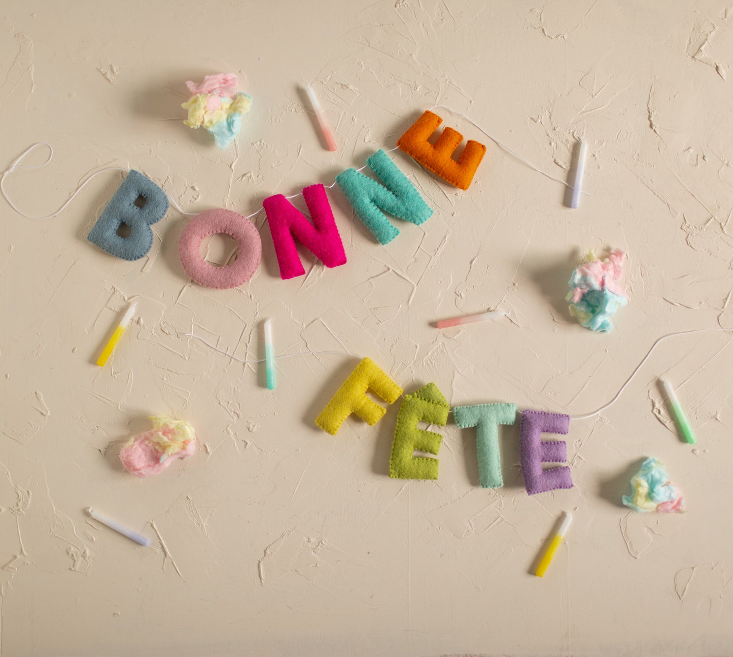 New! Bonne Fete Letter Garland