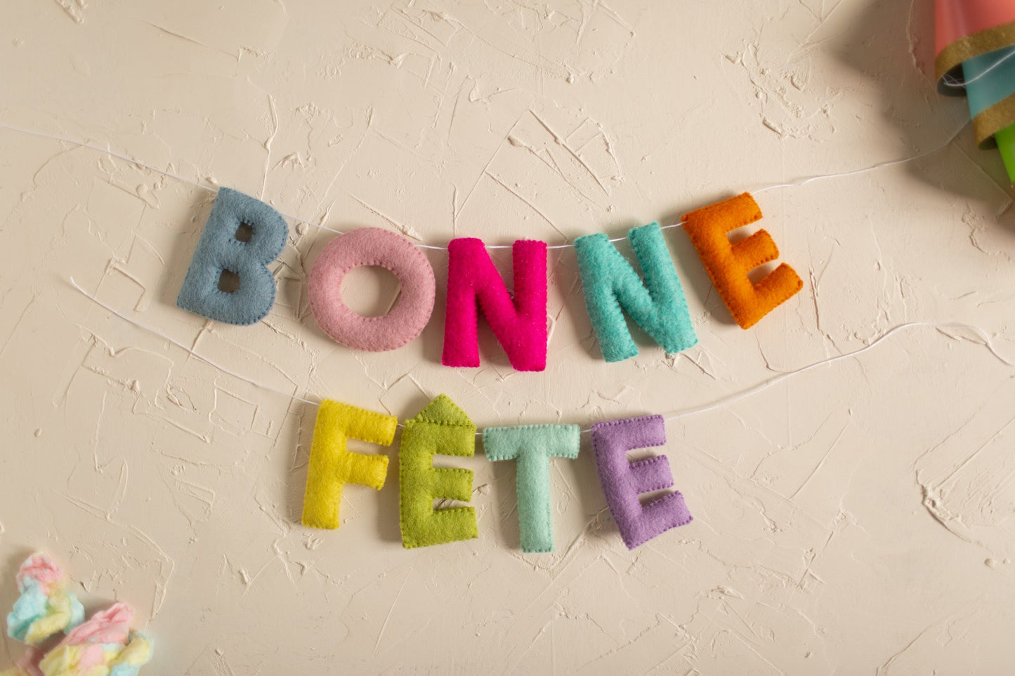 New! Bonne Fete Letter Garland