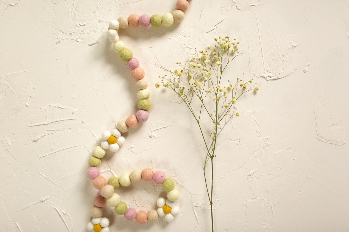 Spring daisy chain garland