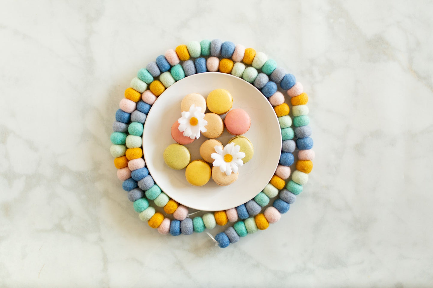 Happy Day Felt Ball Garland