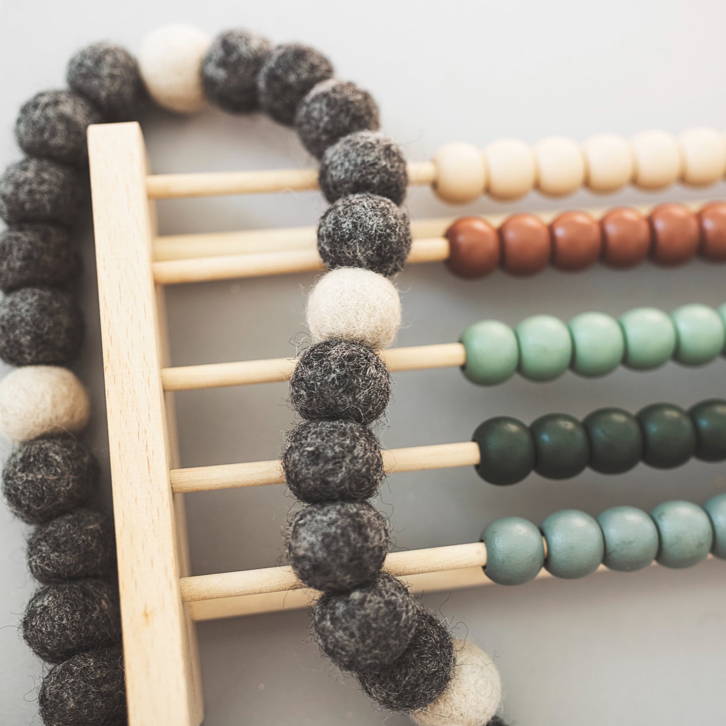 Classic Gray XL Wool Ball Garland