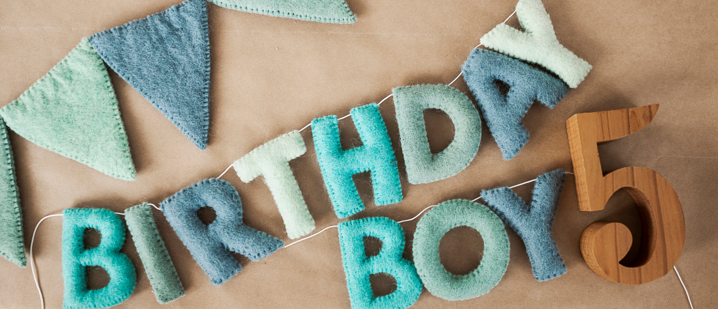 Colorful Happy Birthday Boy Garland