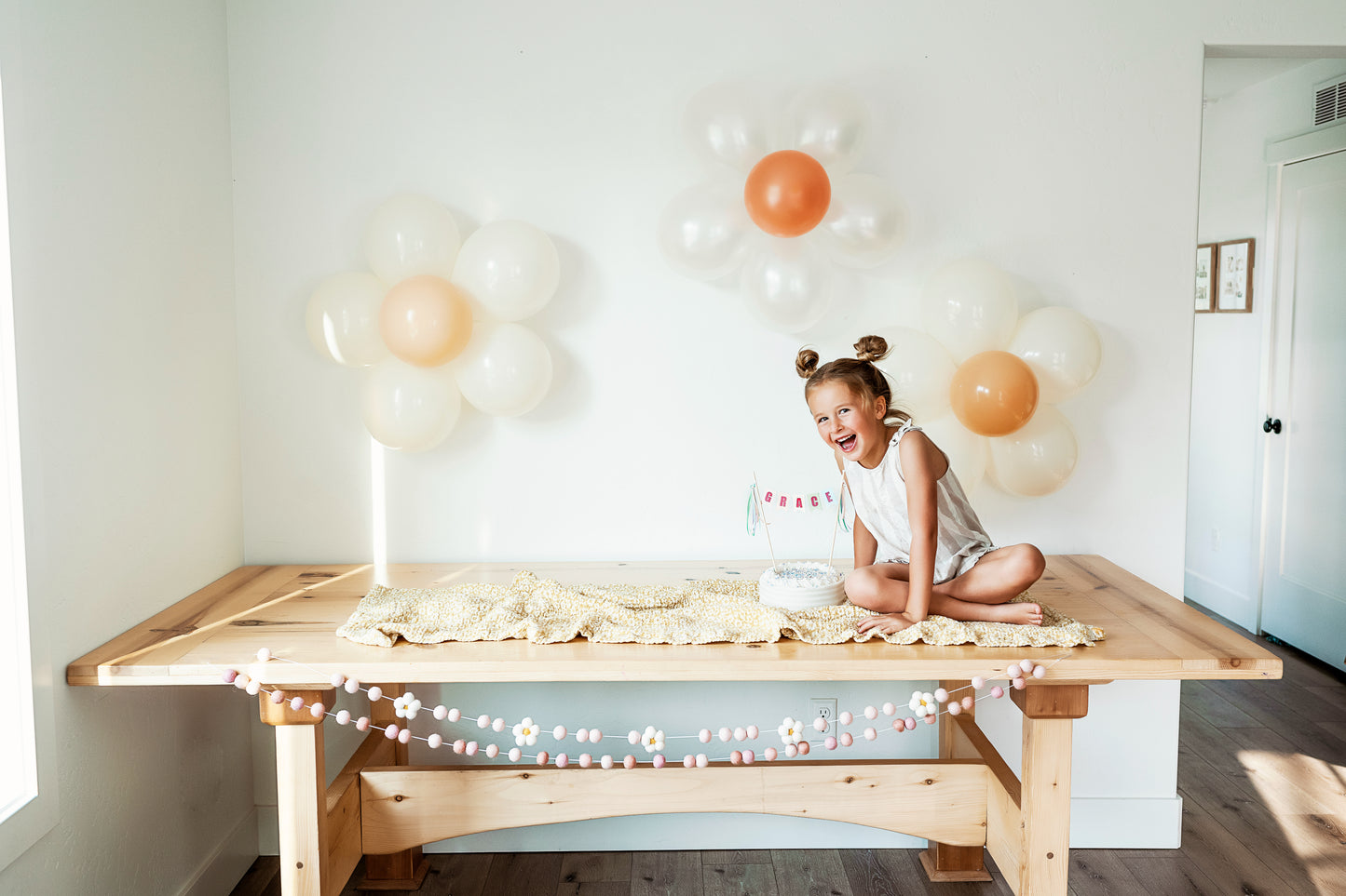 Pretty'n Pink Wool Felt ball Garland