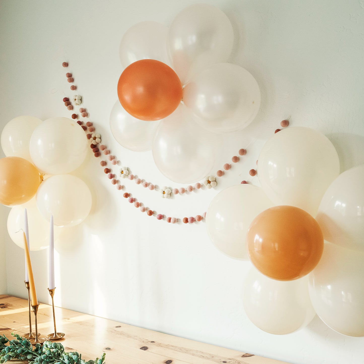 Pretty'n Pink Wool Felt ball Garland