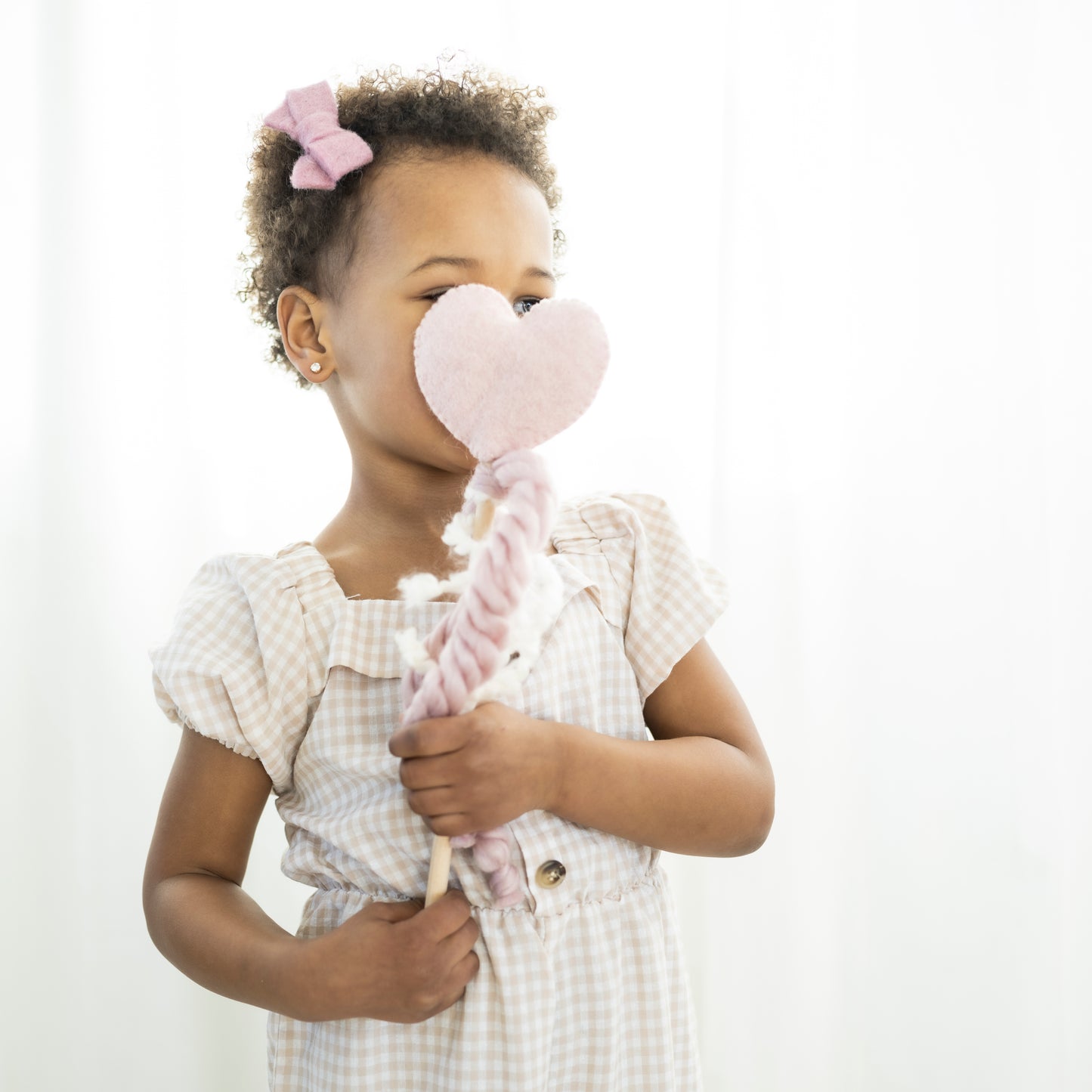 Pink Heart Felt Wand