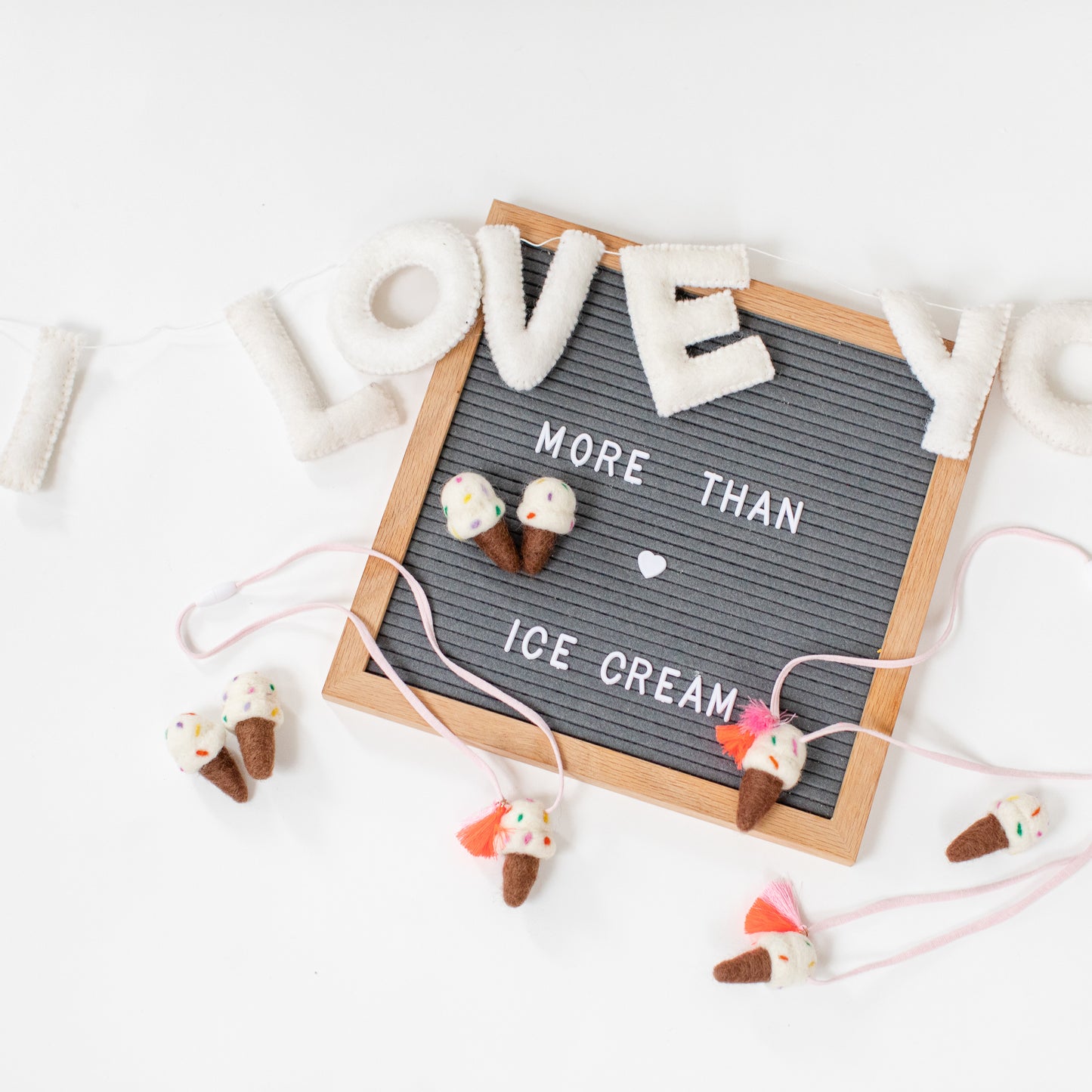 I LOVE YOU - Wool Letter Garland