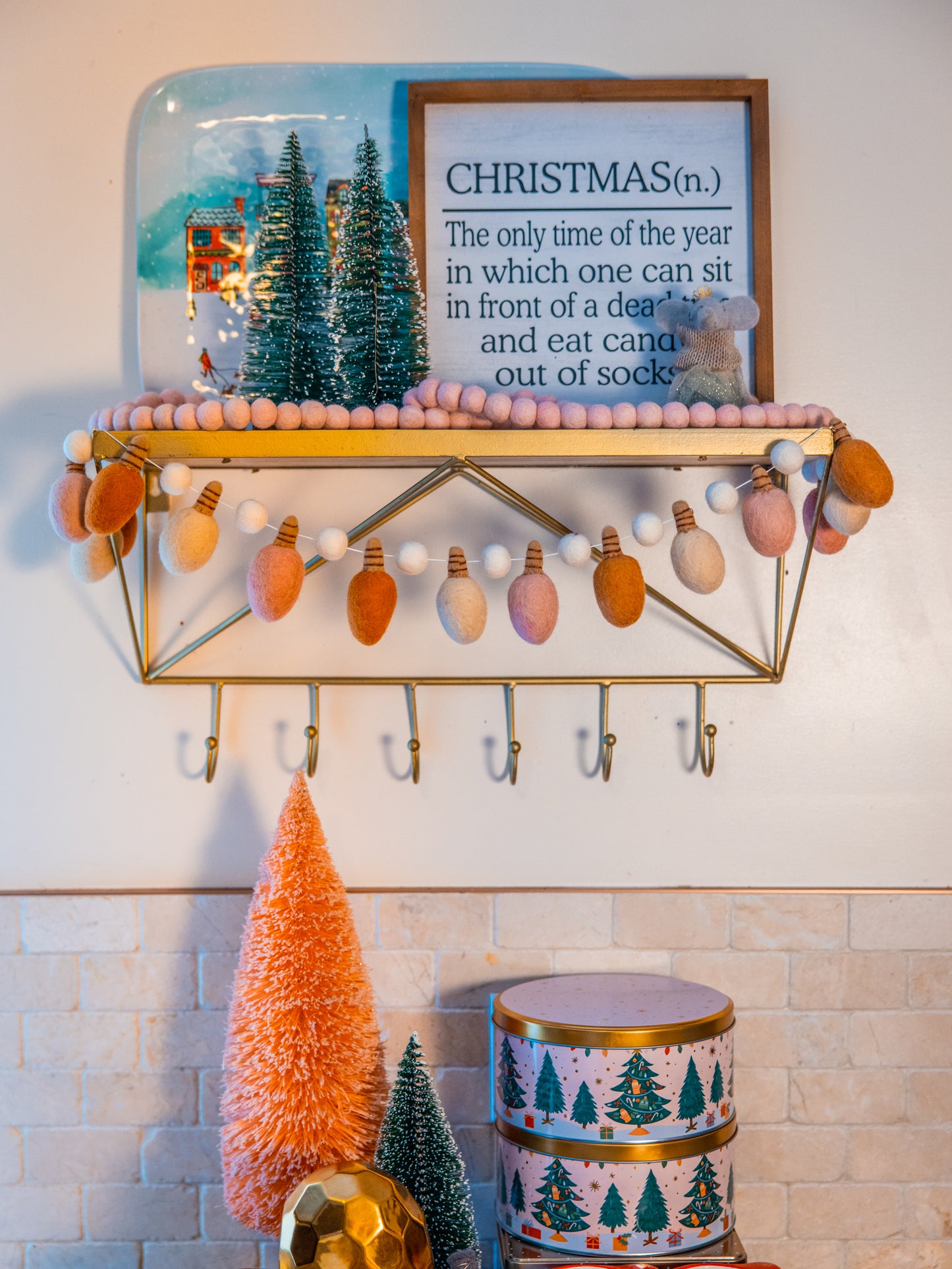 Boho Christmas Lights Garland