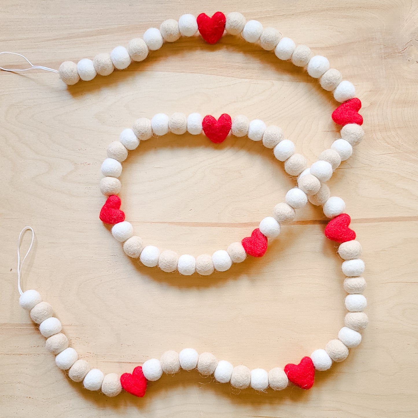 Red & White Heart Garland