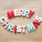 Merry Christmas Letter Garland- Peppermint Pinwheel Palette